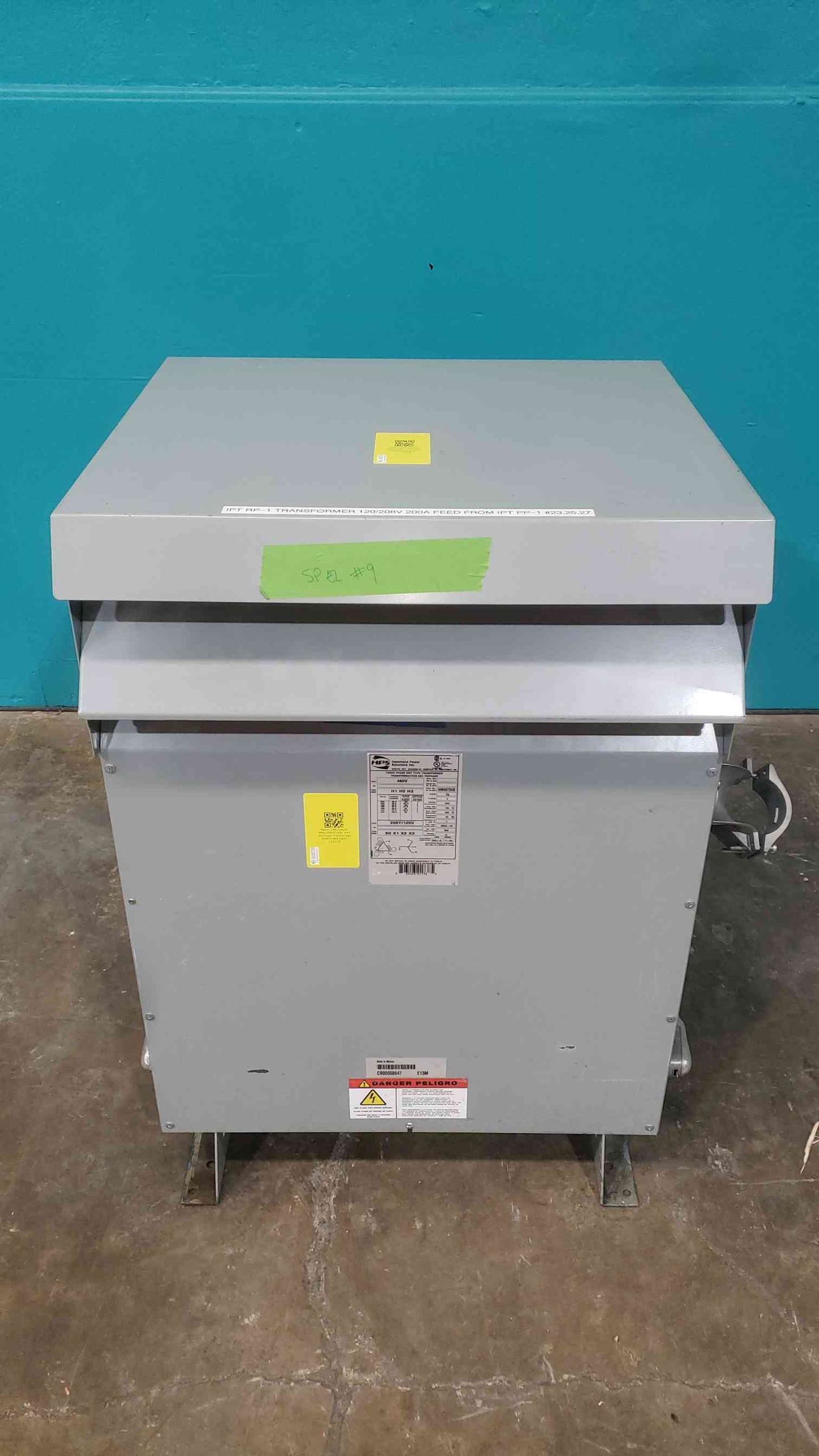 Hammond NMK075KB 75KVA 3 Phase Dry Type Transformer 480V to 208Y/120V NEMA 3R