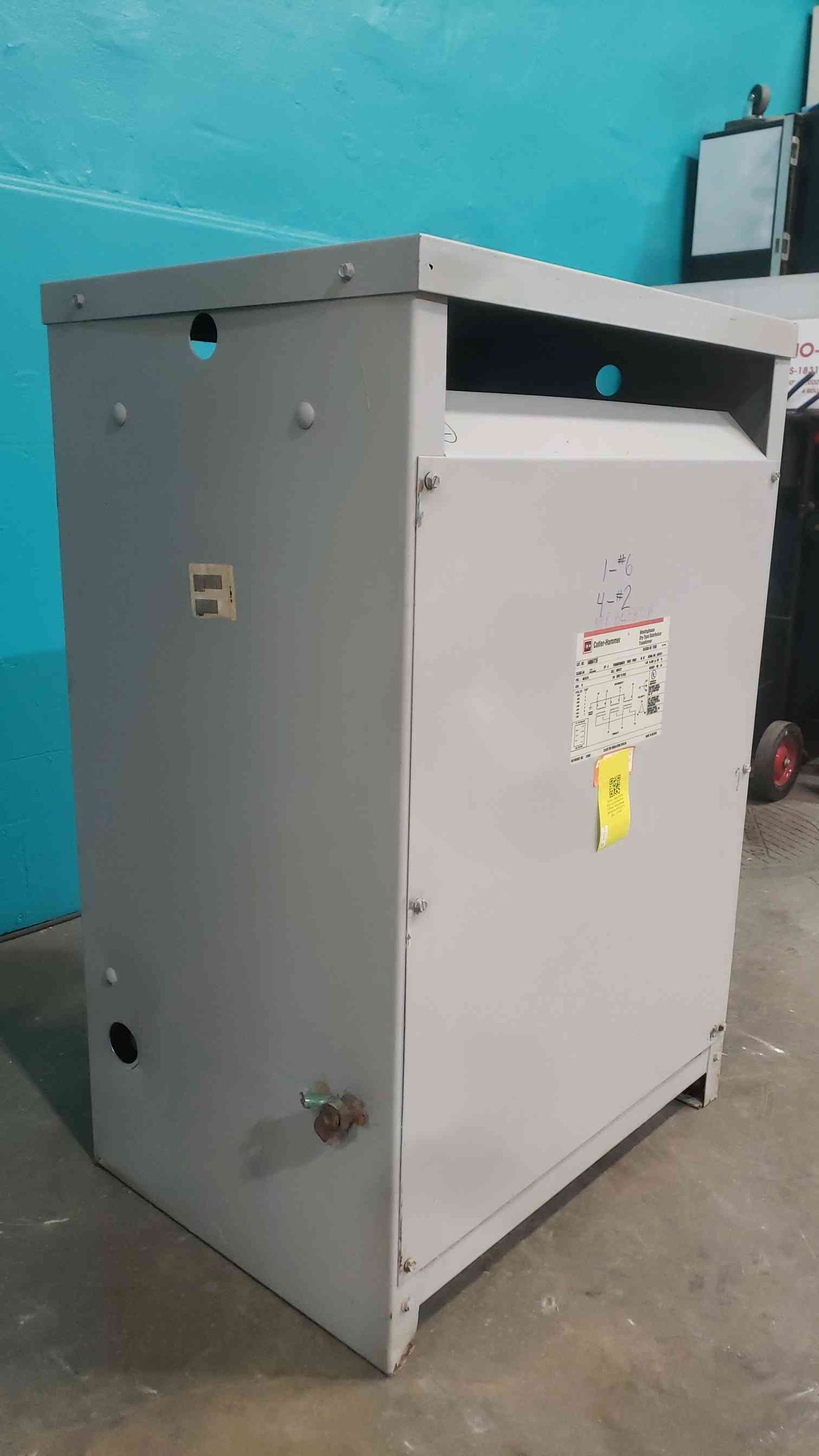 Cutler Hammer V48M47T75F 75KVA 3PH Dry Transformer 480V to 480Y/277V DT-3