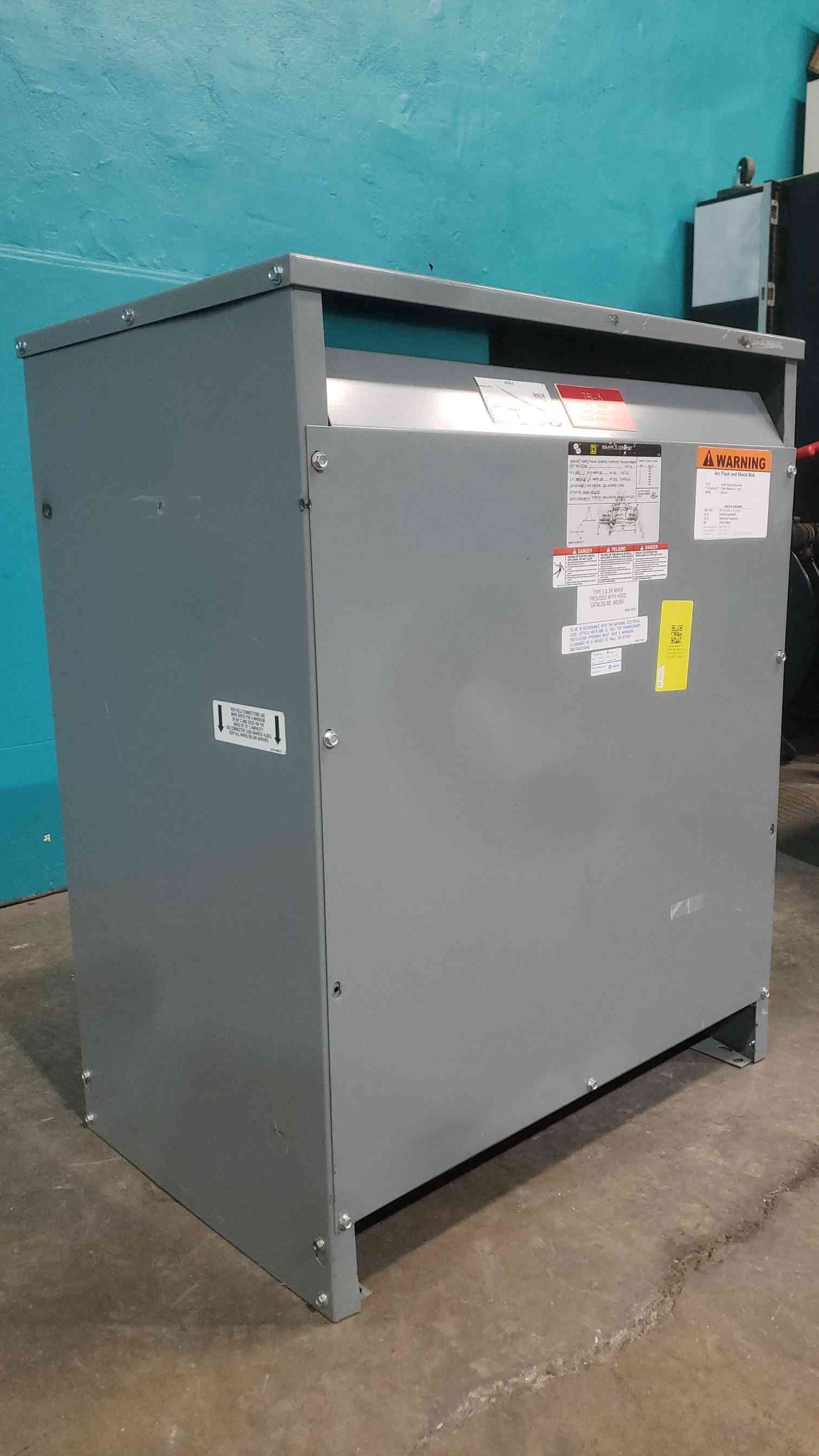 Square D Sorgel 75T3H 75 kVA 3 Phase Isolation Transformer 480V To 208Y/120V 75kVA