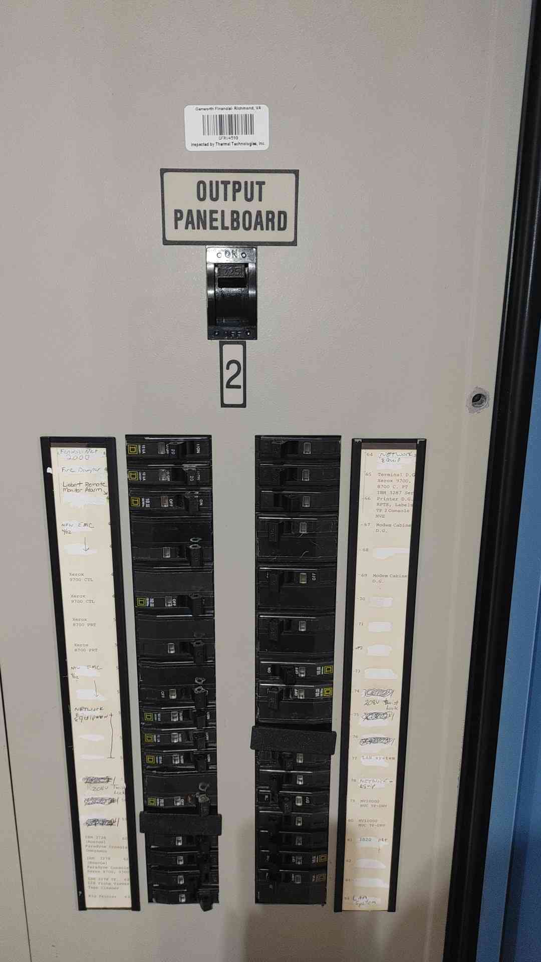 Liebert PPA100C 100kVA Precision Power Center PDU 480V To 208Y/120V 3 Phase Cabinet