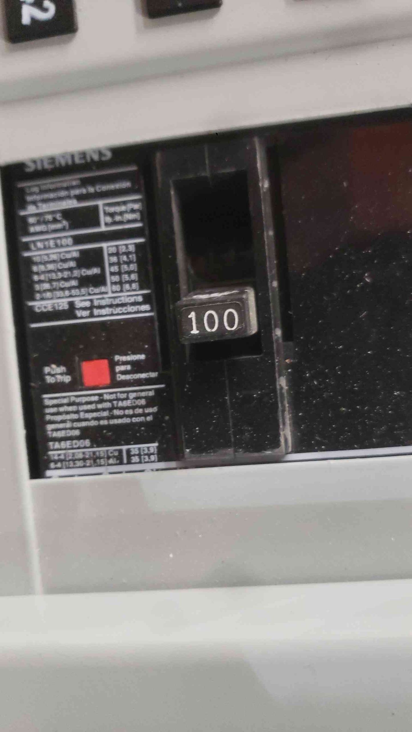Siemens P2 250A 480V 3ph Panelboard 2x 100A 9x 30A 3-Pole Breaker P2F42ML250FTS