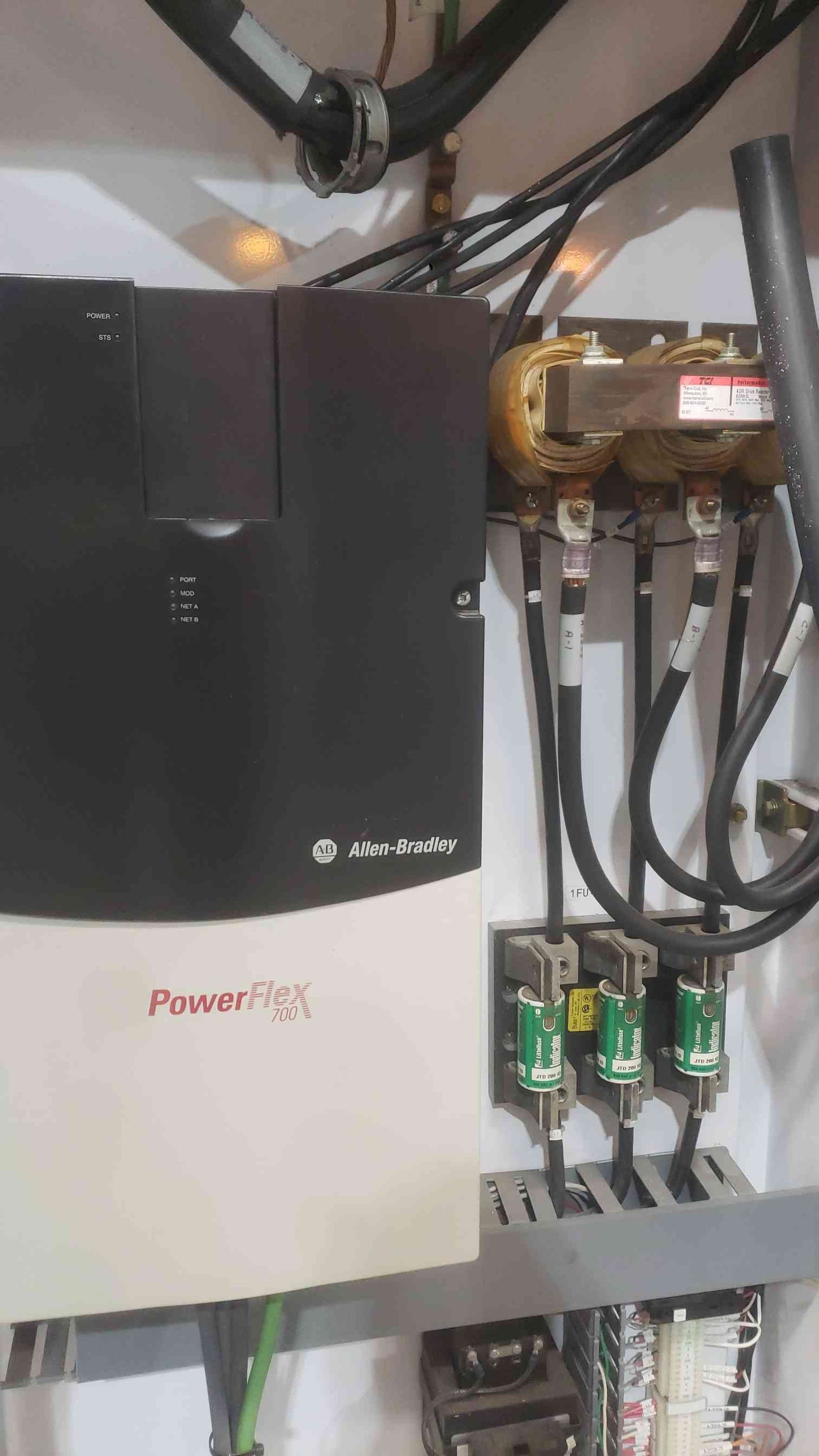 Allen-Bradley PowerFlex 700 VFD Enclosure TCI KDR3L Drive Line Reactor Panel