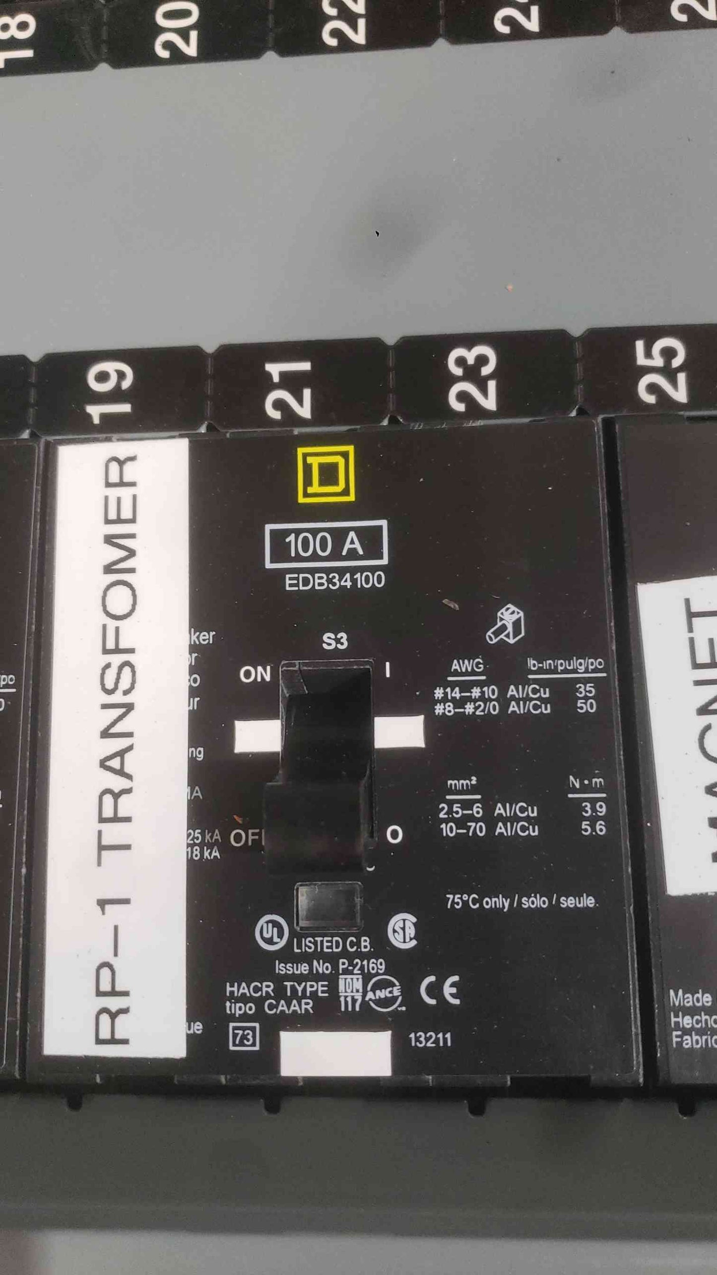 Square D NF430L4C 400A 600V 3 Phase Panelboard Panel W/ 200A 100A 30A Breakers