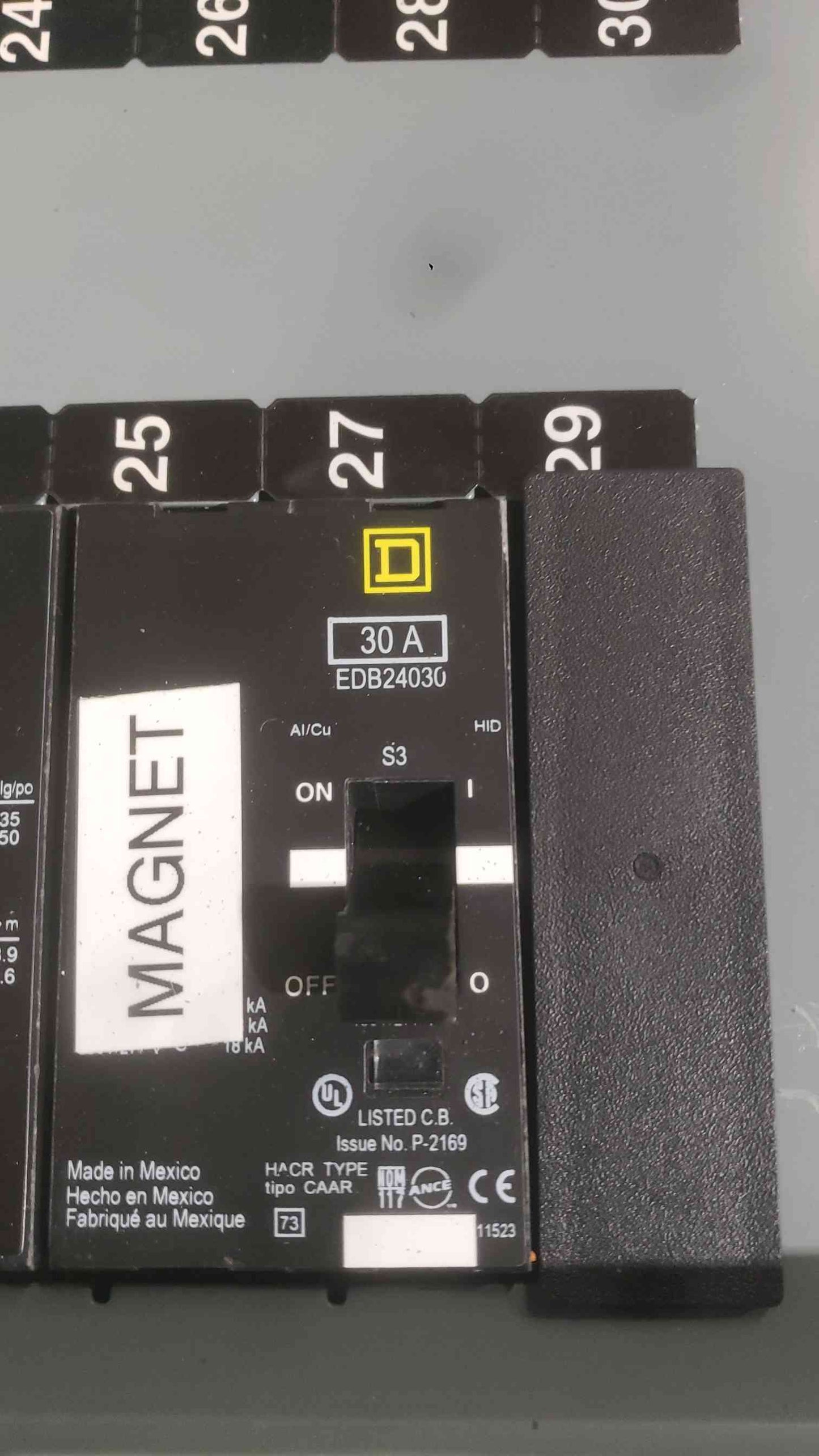 Square D NF430L4C 400A 600V 3 Phase Panelboard Panel W/ 200A 100A 30A Breakers