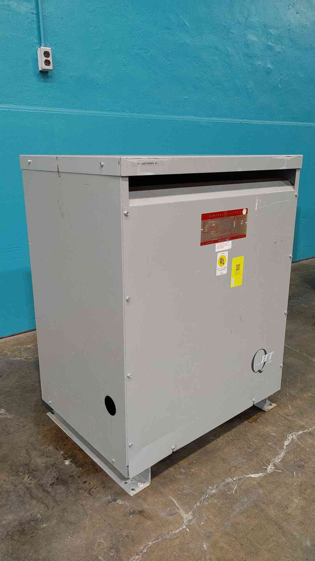 GE 112.5 KVA Transformer 9T23B3875 3 Phase 480V to 208Y/120V Dry Type QL-WP
