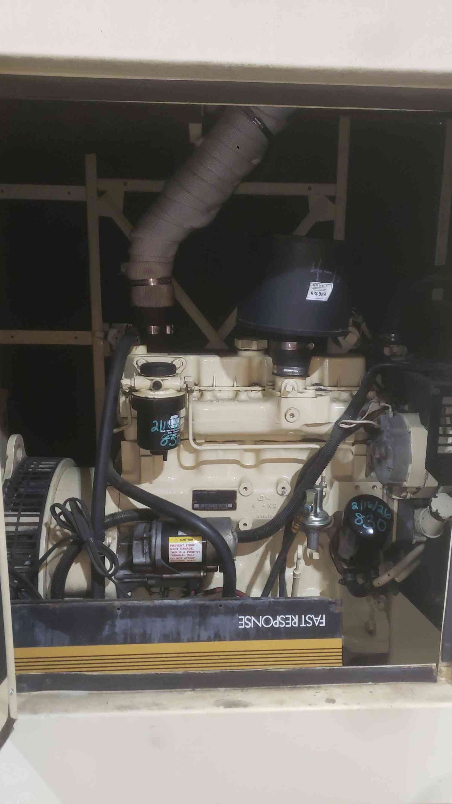 Kohler 30ROZJ 33kW Commercial Diesel Generator Enclosed Sub-Base Tank 836 Hrs