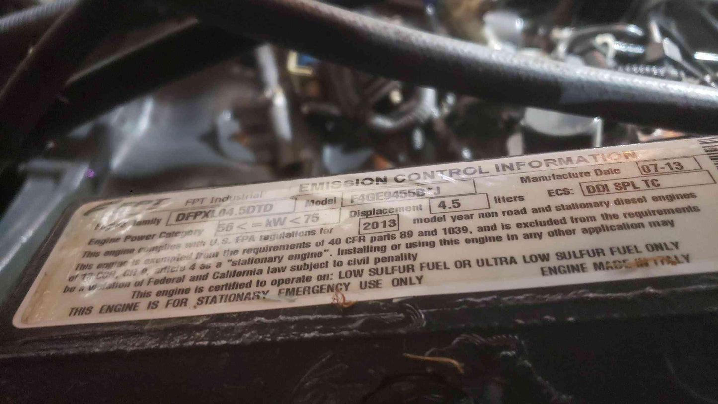 48KW Generac 0062910 120/240 200A 1PH Diesel 323.5 Hrs. TESTED (SKU: 114501)