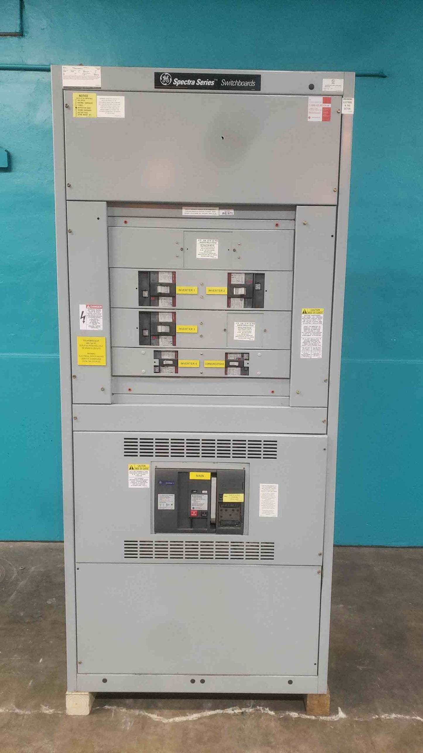 GE Spectra Series Switchboard 1600A 480Y/277V 3PH Solar Main Gear Panel Enclosure