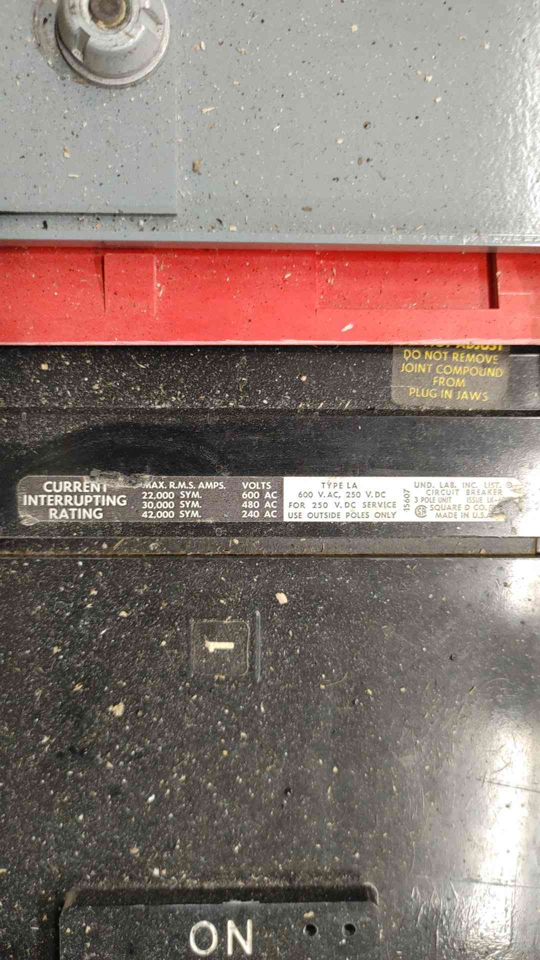 Square D HCW1862-6M I-Line 600A Panelboard MAL600A FA60A KA100A LA225A Breakers