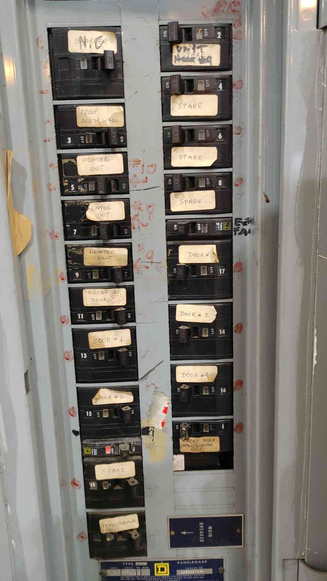 Square D NQOB 100A 120/208V 3PH Panelboard Load Center w/ QOB Bolt-On Breakers