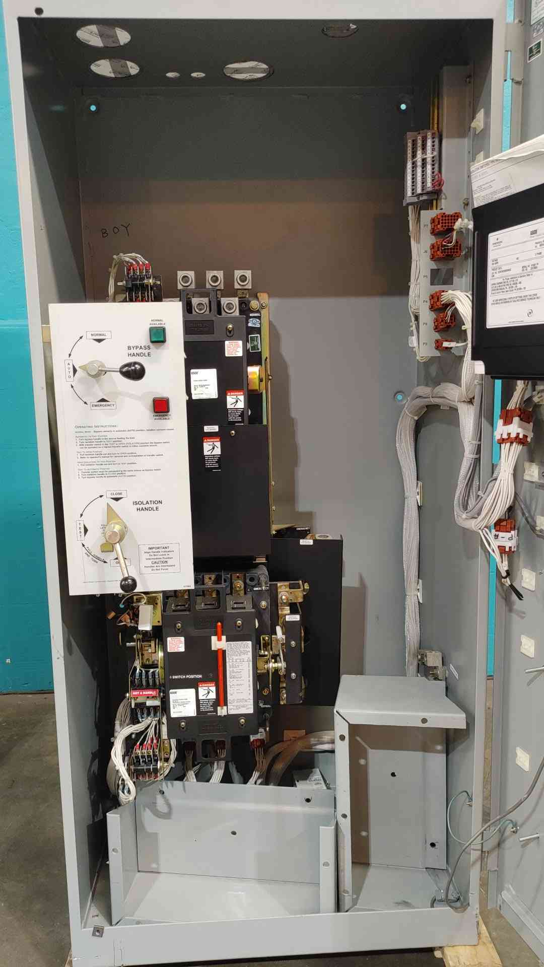 ASCO 7000 Series 260A 480V 3PH Bypass Isolation Transfer Switch E07ATBC30260N5XC