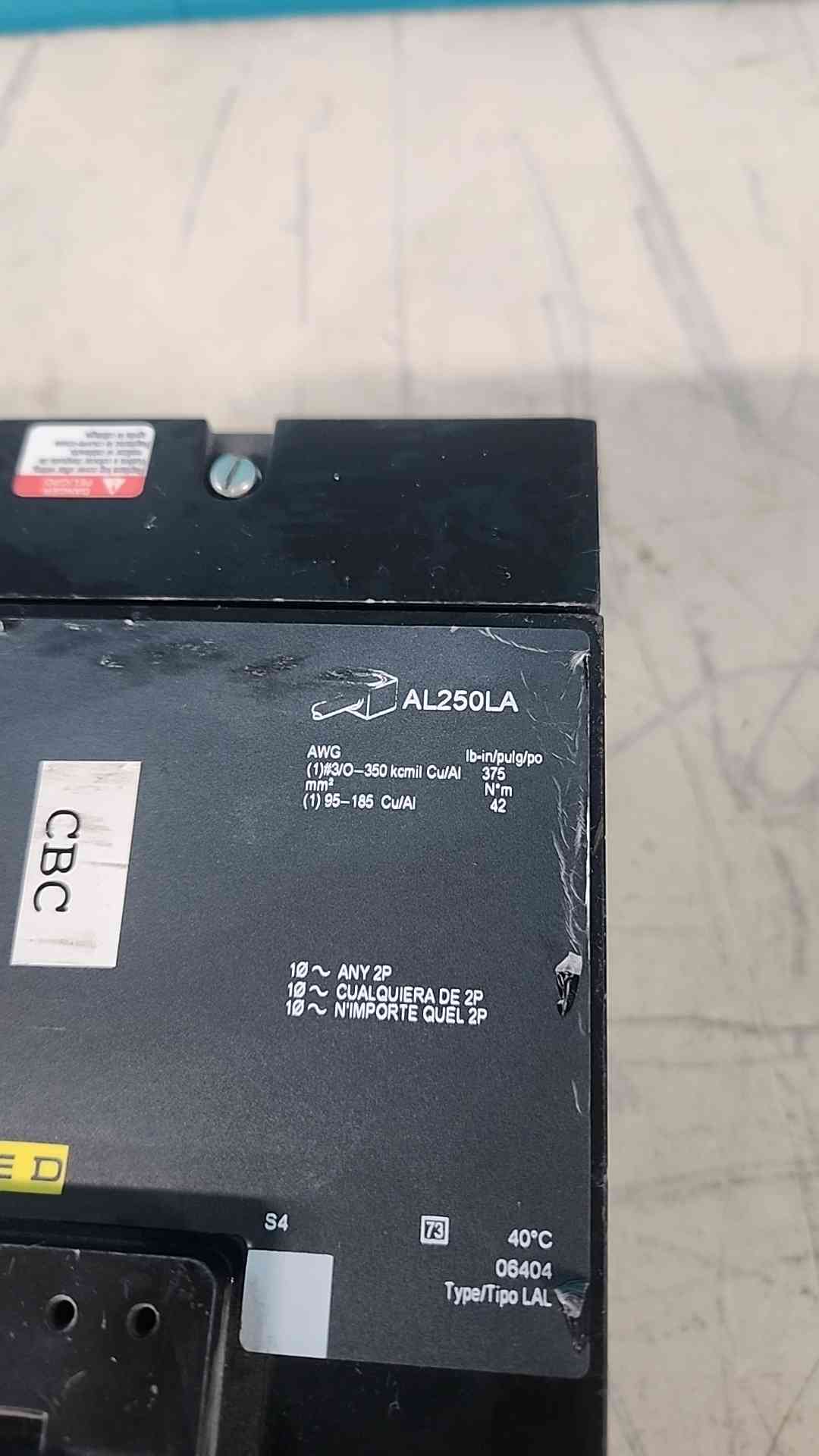 Square D LAF34225MC 225A 3 Pole 480V I-Line Circuit Breaker LAF34225 225 Amp LA