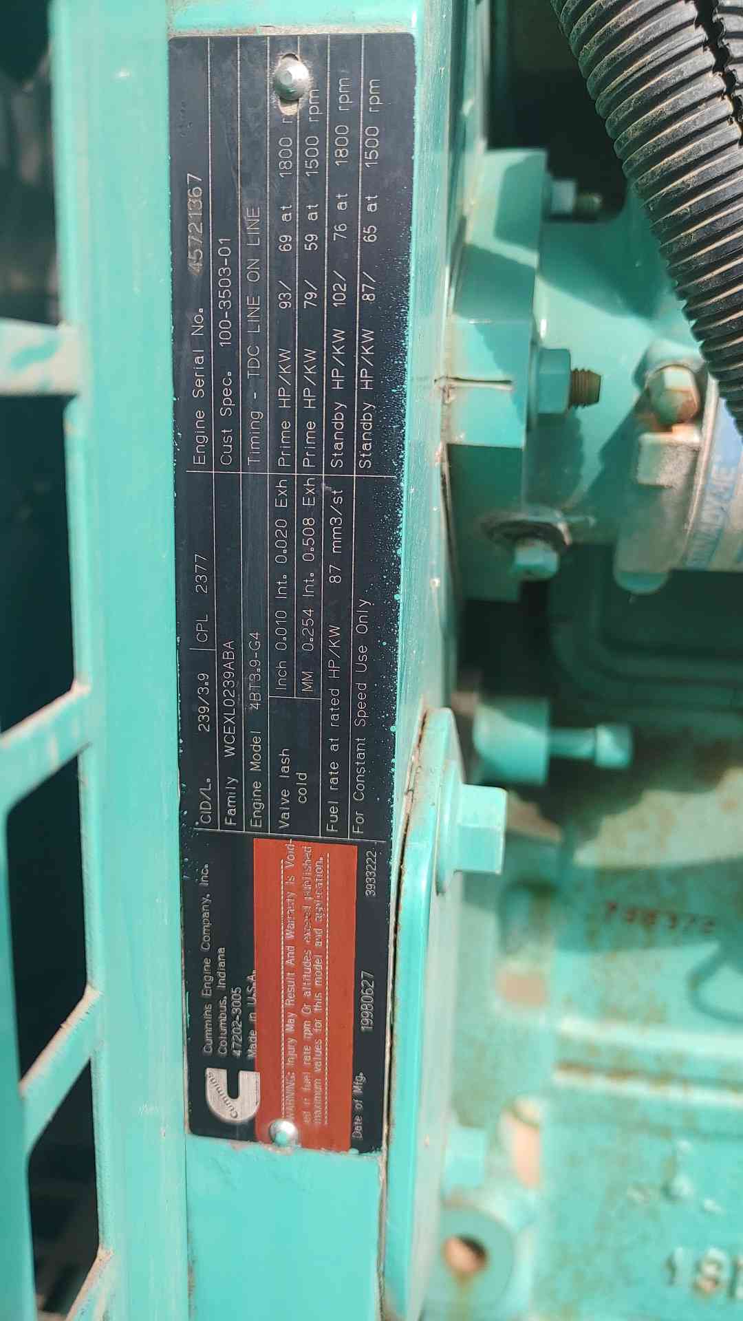 Cummins Onan 50DGCA 50 kW Diesel Generator 120/240V 277/480V Subbase Tank 770Hr TESTED(SKU: 115155)