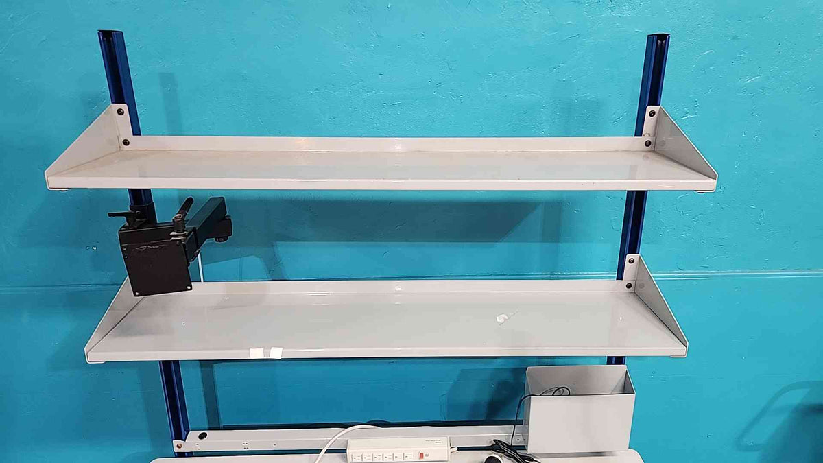 5' Rolling Lab Desk/Table W/ Shelves & Drawers (SKU: 115246)