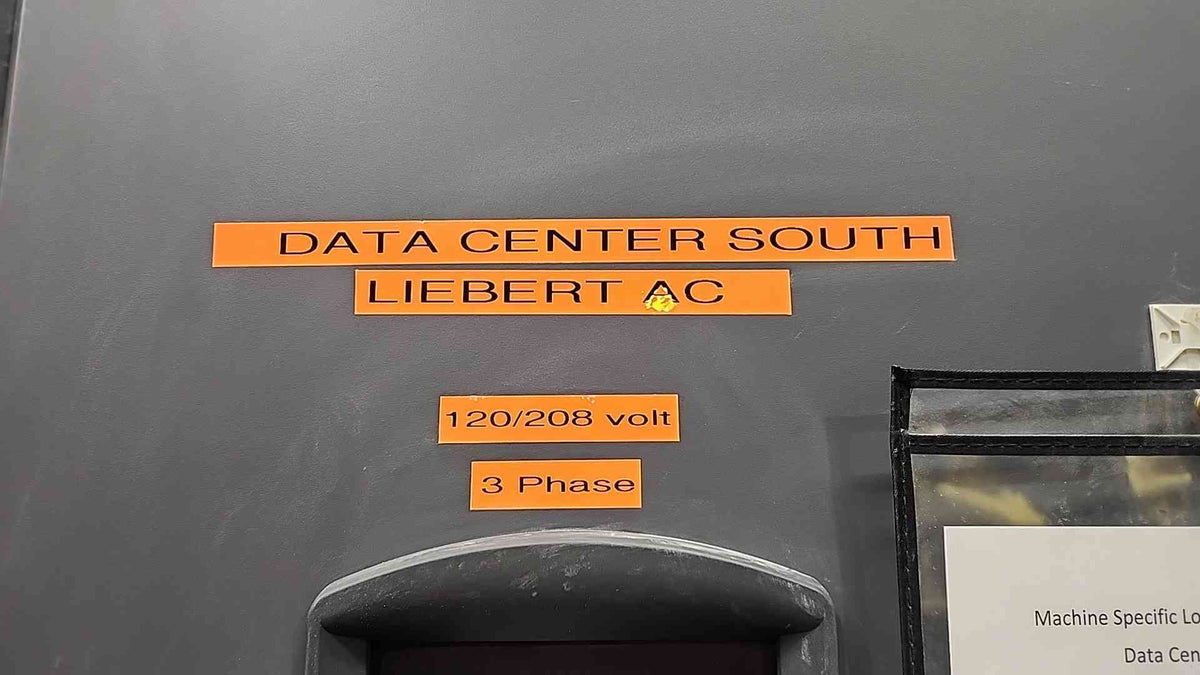 Liebert Emerson DS035ASC0EI844C 208V 3PH Data Center CRAC AC Unit Cooling System