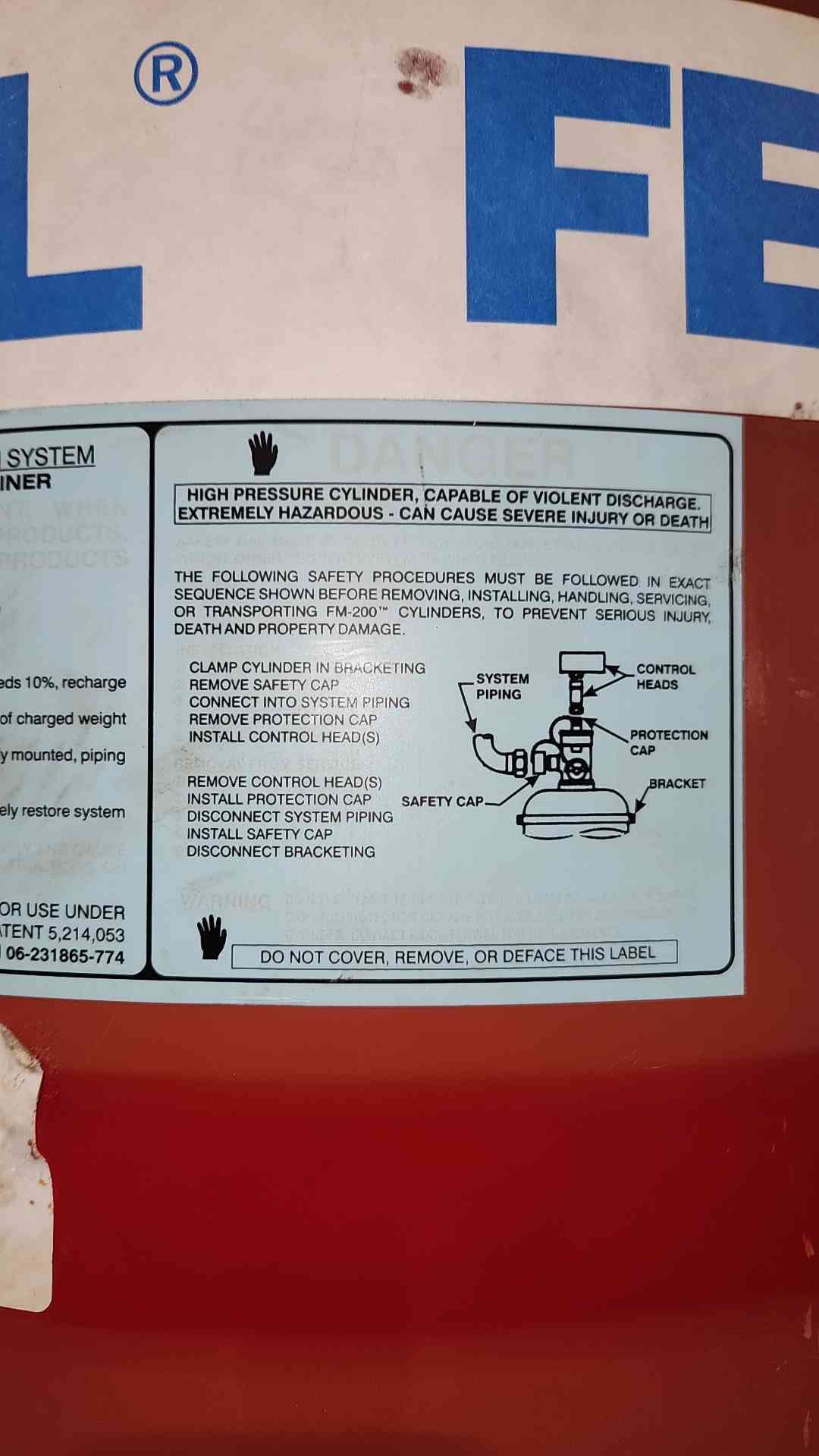 Fenwal 356 LBS FM-200 Fire Suppression System (SKU: 115969)