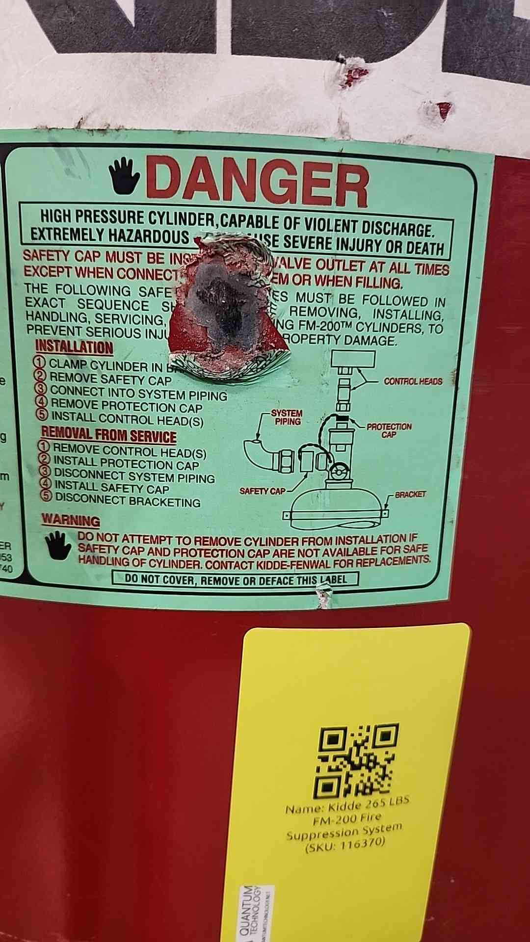 Kidde 265 LBS FM-200 Fire Suppression System (SKU: 116370)