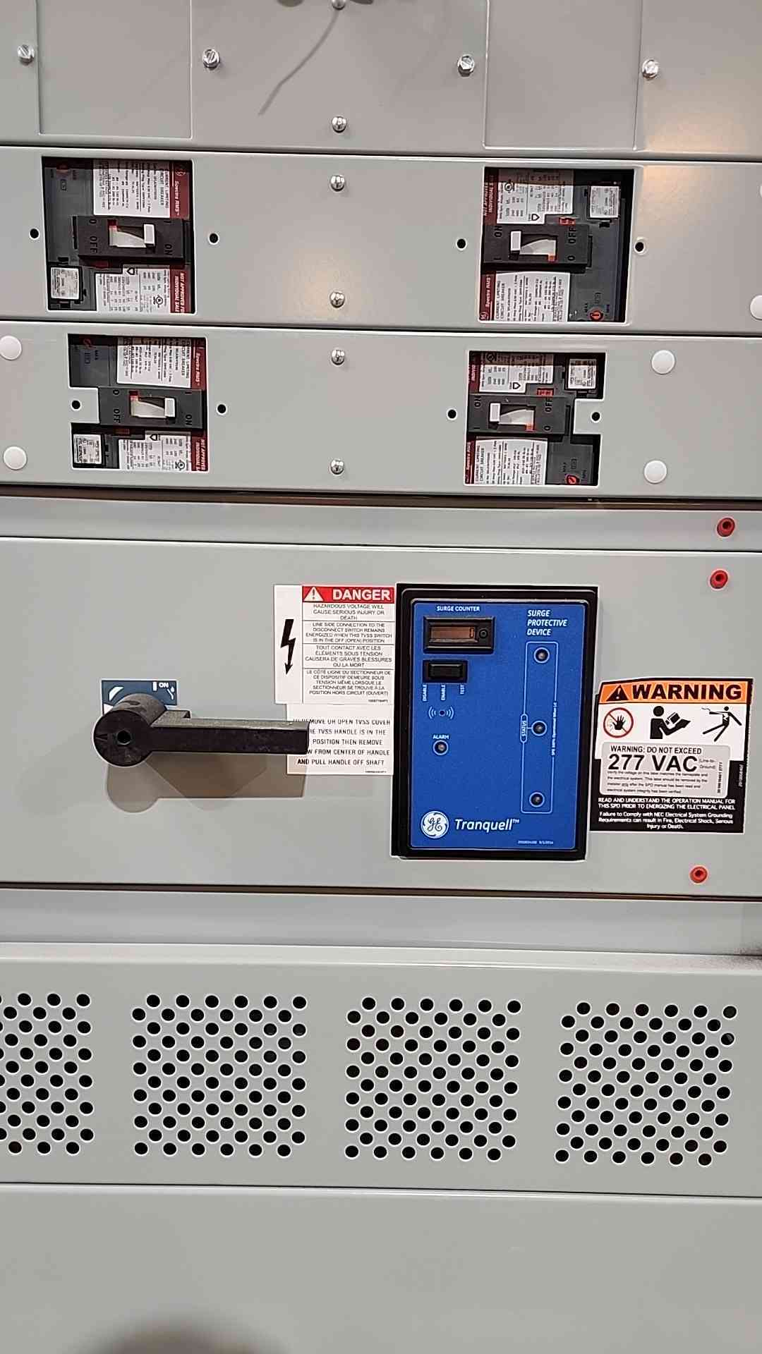 NEW GE Spectra 2500A 480Y/277V 3Ph 3-Sec Switchboard Lineup w/ 2500A Main & Breakers