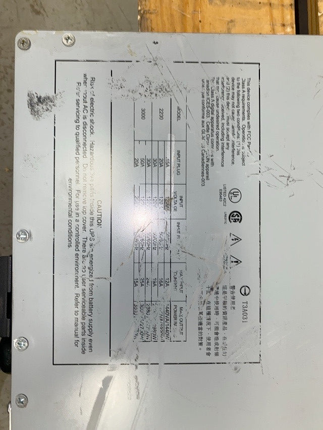 APC SUA3000R2X428 SUA3000RM2U 3000VA 2U Rack UPS L5-30P AP9617 No Batt
