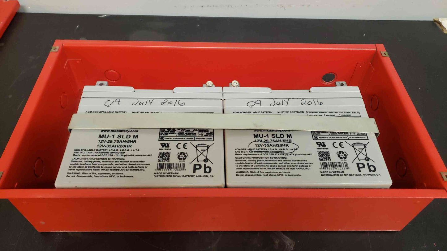 Fike 10-2154-R Red Auxiliary Fire Alarm Battery Enclosure Box S2203