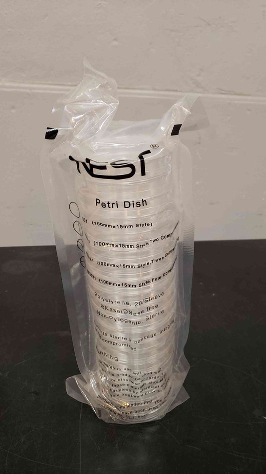 Lot of 400 EZBioResearch Sterile Petri Dishes 100x15mm (20/sleeve, 20 sleeves)
