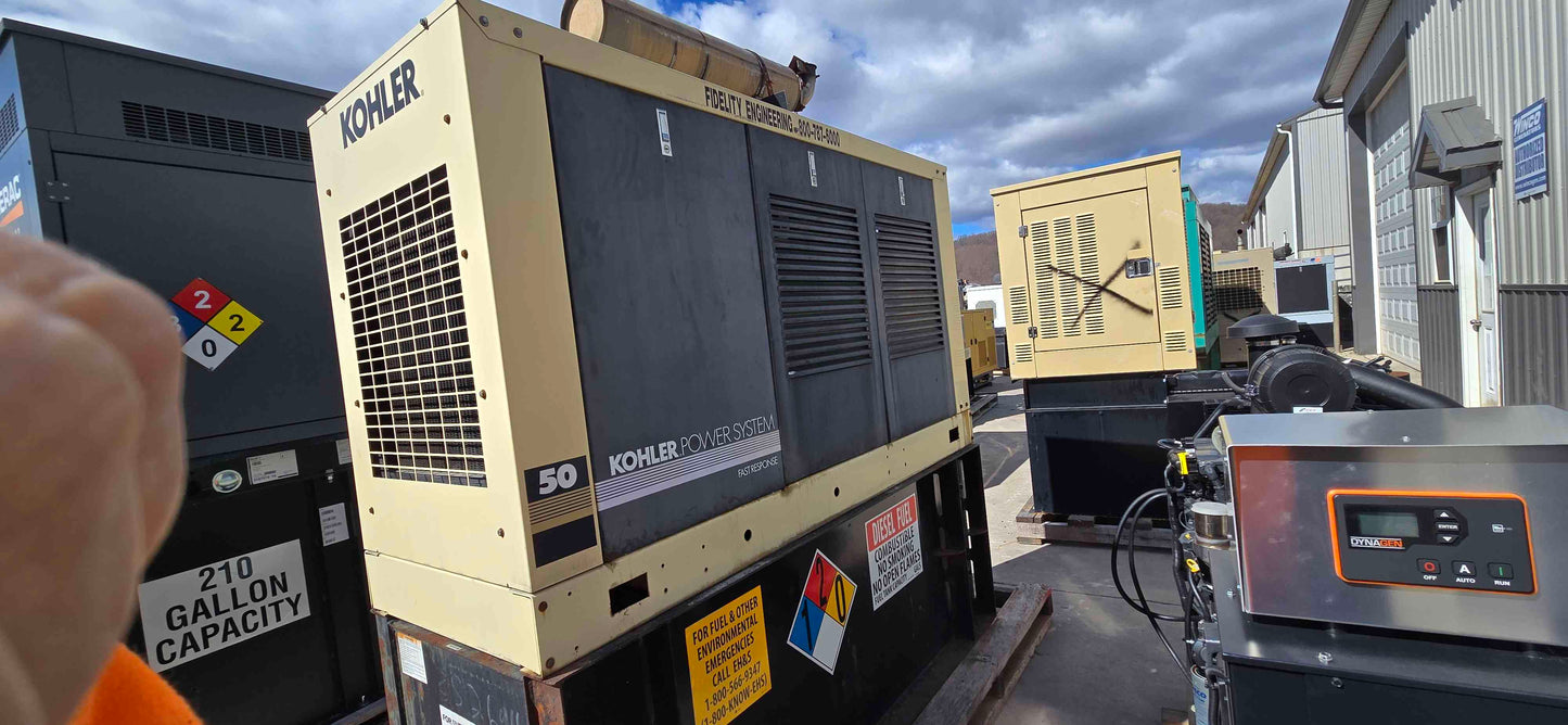 55KW Kohler 4039T John Deere Diesel Generator 1383Hrs TESTED
