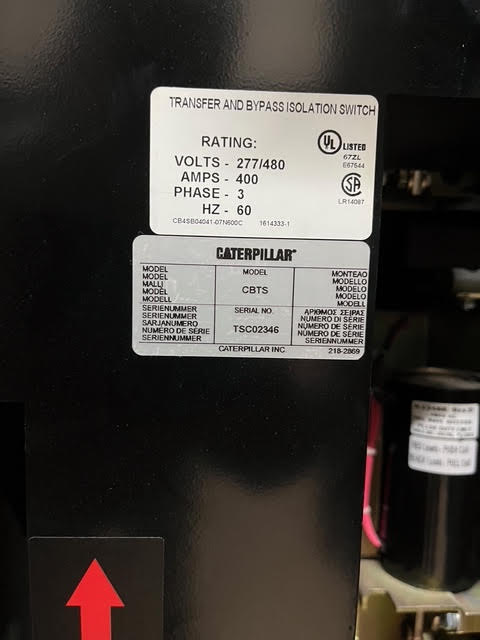 400A Cat ATS 277/480v Automatic Transfer Switch (108482)