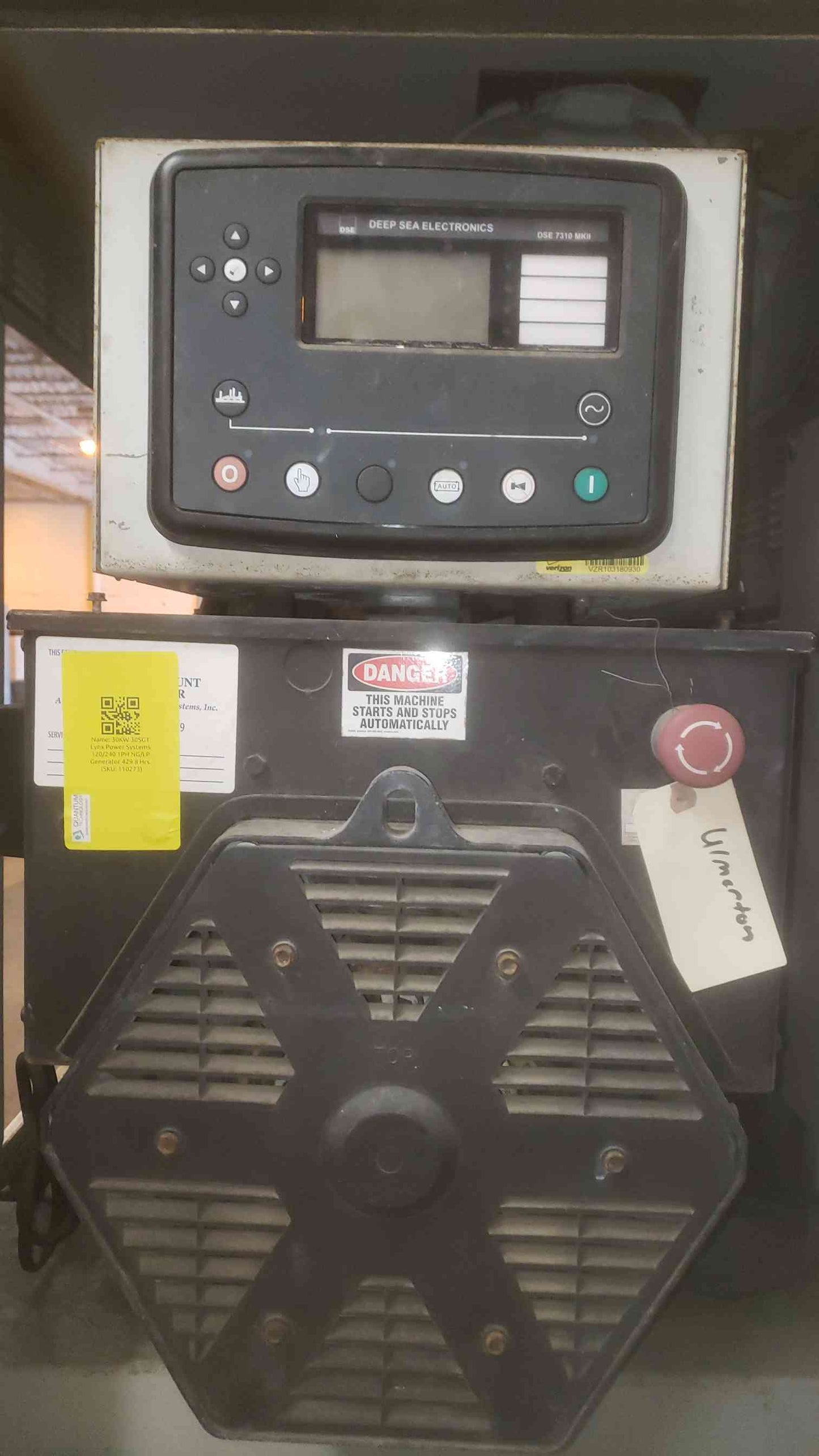30KW 30SGT Lynx Power Systems Nat Gas LP Generator 429 Hrs TESTED (SKU: 110273)