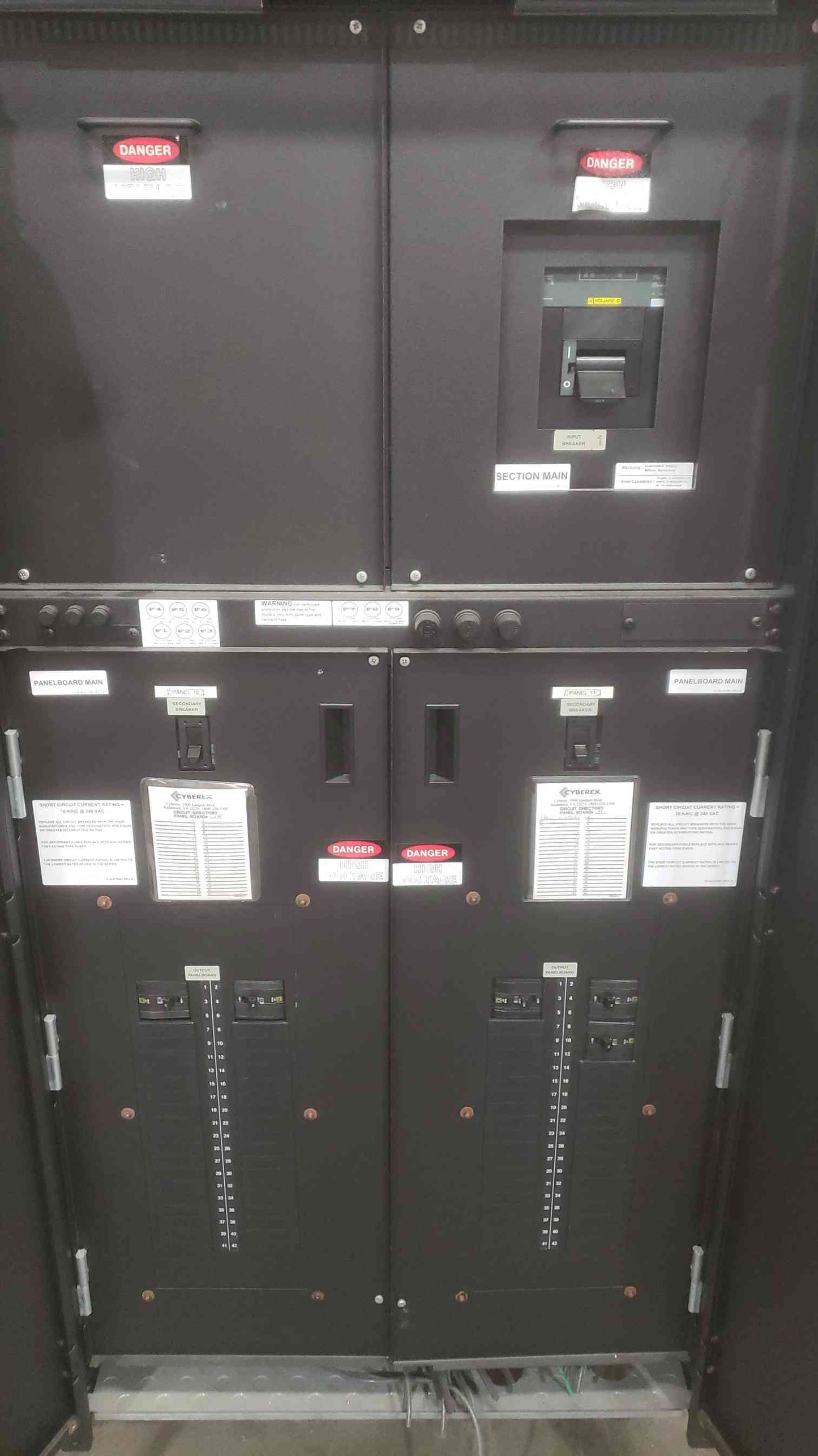 225KVA Cyberex PDU 480Vx 208/120V Branch Circuit Distribution (SKU: 111217)