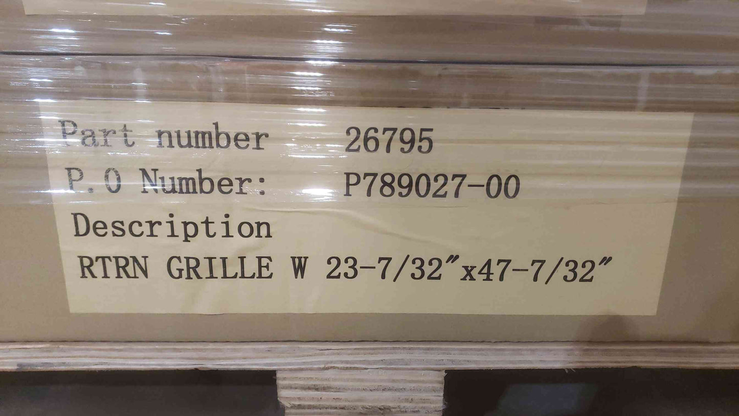 New Box Of 10 RTRN Grille W 23-7/32x 47-7/32