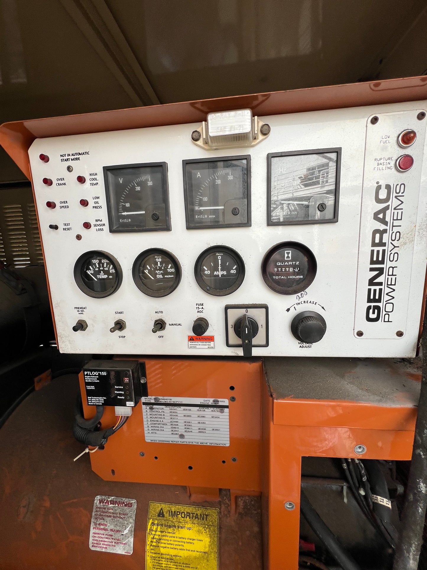 80KW Generac Diesel Generator & ATS SD0080 3ph Mitsubishi 3.9L '03