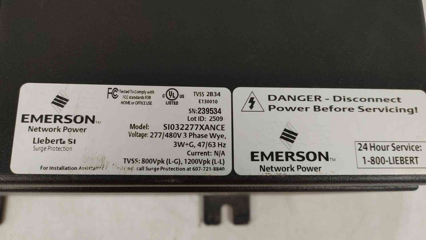 Liebert 480/277V 3PH SI Surge Protection Panel S1032277XANCE (SKU: 111378)