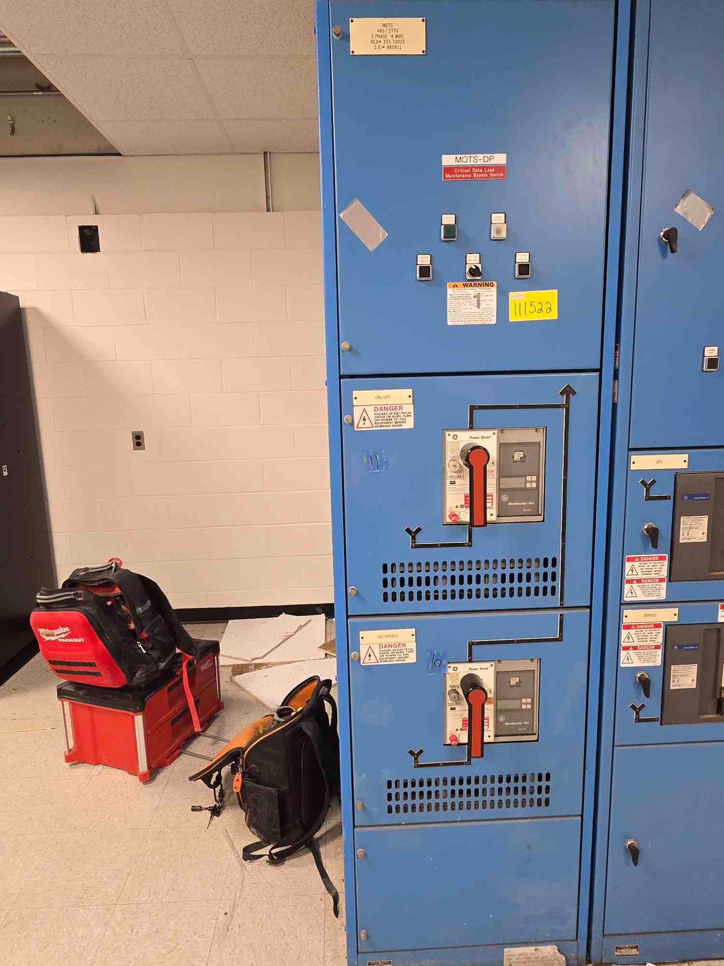 1600A GE PowerBreak Switchboard 480/277V 3PH 4 Wire 2 Breaker TP1616TTCR