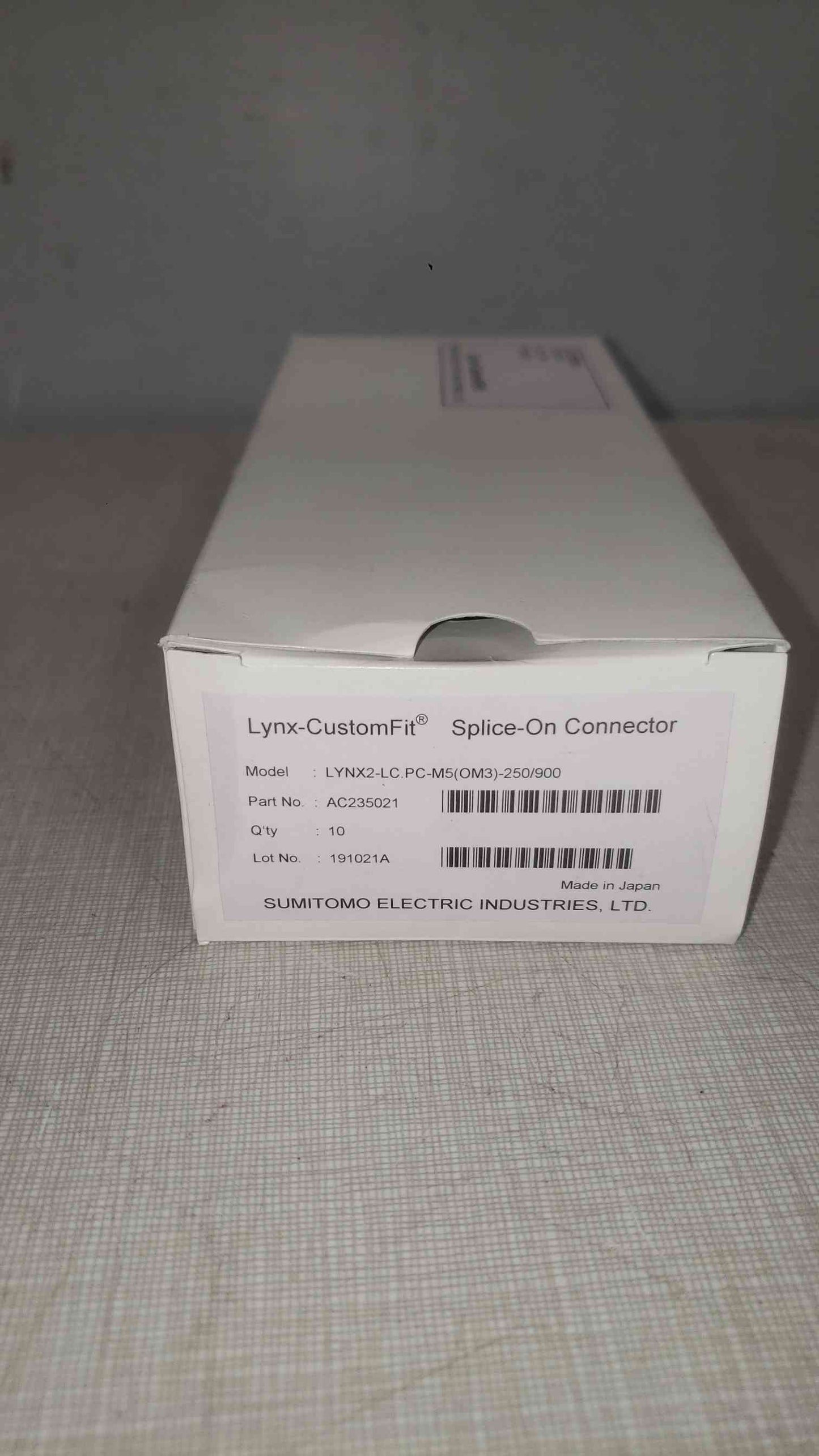 New Sumitomo Electric Box Of 10 Splice-On Connector LYNX2-LC.PC-M5(OM3)-250/900 (SKU: 111645)