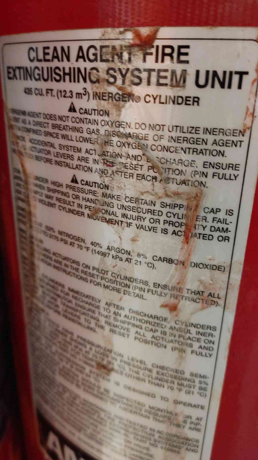 Ansul 435 CU FT Inergen Fire Suppression Cylinder CO2 (SKU: 112128)