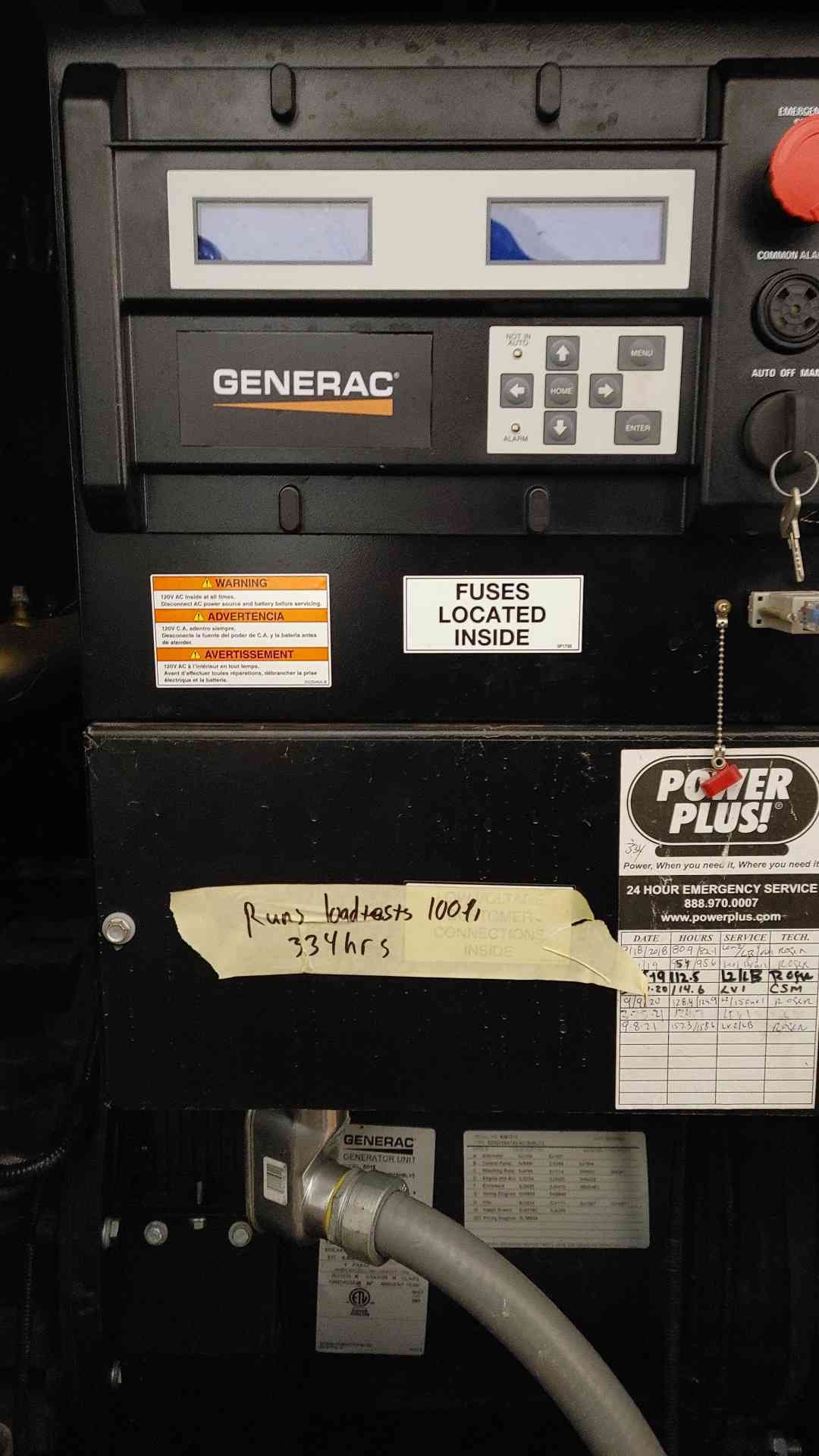 Generac SD15 15kW Industrial Diesel Standby Generator 120/240V 1-Ph 334 Hrs 2016 TESTED (112711)
