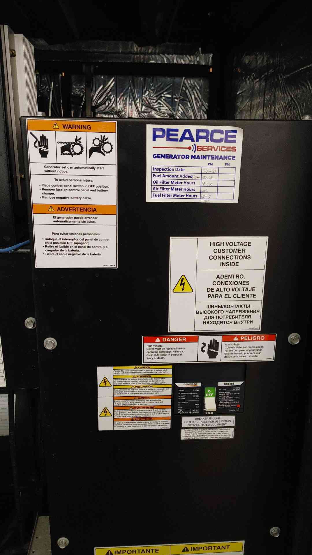 Generac SD15 15kW Industrial Diesel Standby Generator 120/240V 1-Ph 334 Hrs 2016 TESTED (112711)