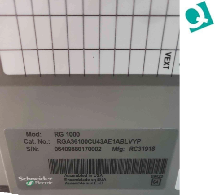 Square D PowerPact RGA36100CU43AE1ABLVYP 1000A 3P 600V I-Line Breaker Micrologic 5.0A (SKU: 112860)