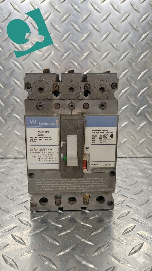 General Electric Spectra RMS 150A 3 Pole Circuit Breaker 600VAC SEDA36AND150