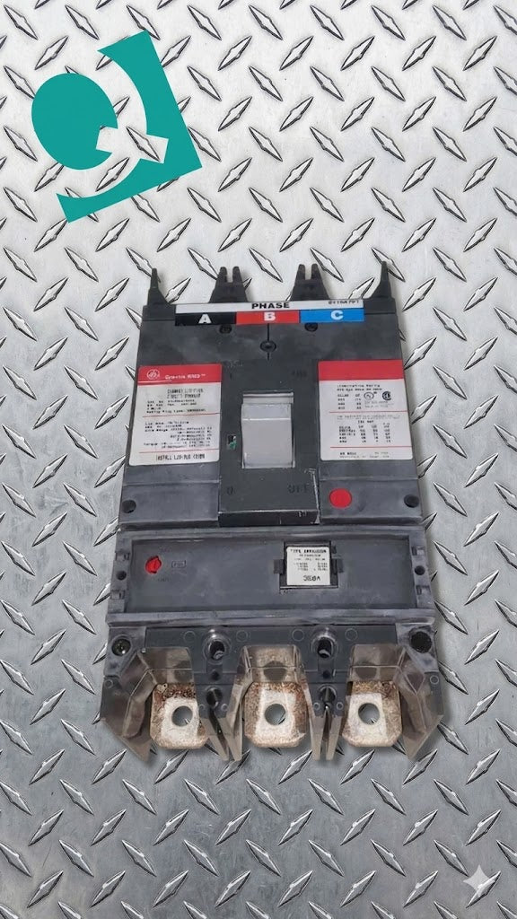 GE Spectra RMS SGLA36AT0400 400A Frame Circuit Breaker 600V 3-Pole w/ 350A Plug (SKU: 113326)