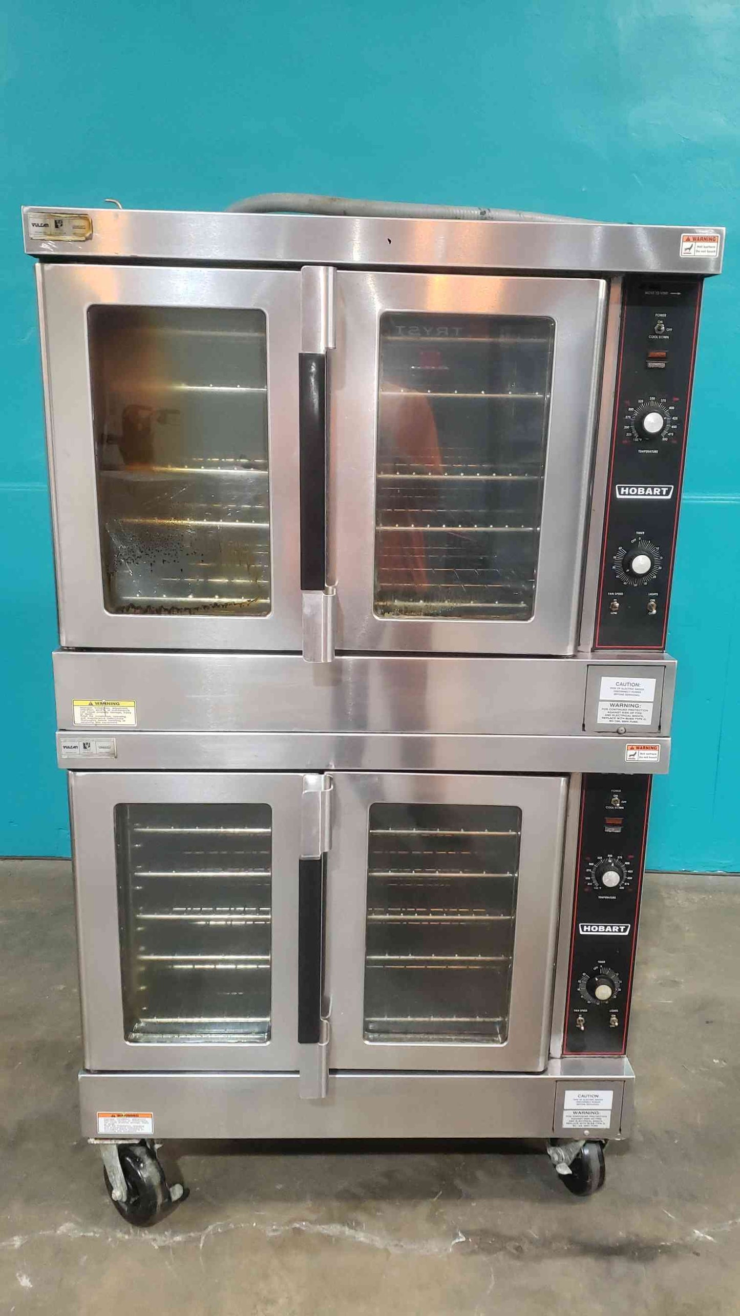 Hobart HEC5 Double Deck Electric Convection Oven 480V 3 Phase Commercial Stainless