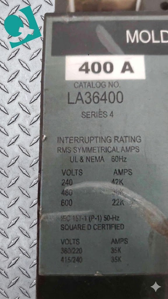 Square D 400A 600VAC 3 Pole Breaker LA36400 (SKU: 112325)