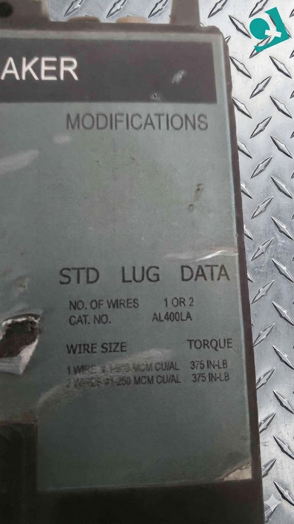 Square D 400A 600VAC 3 Pole Breaker LA36400 (SKU: 112325)