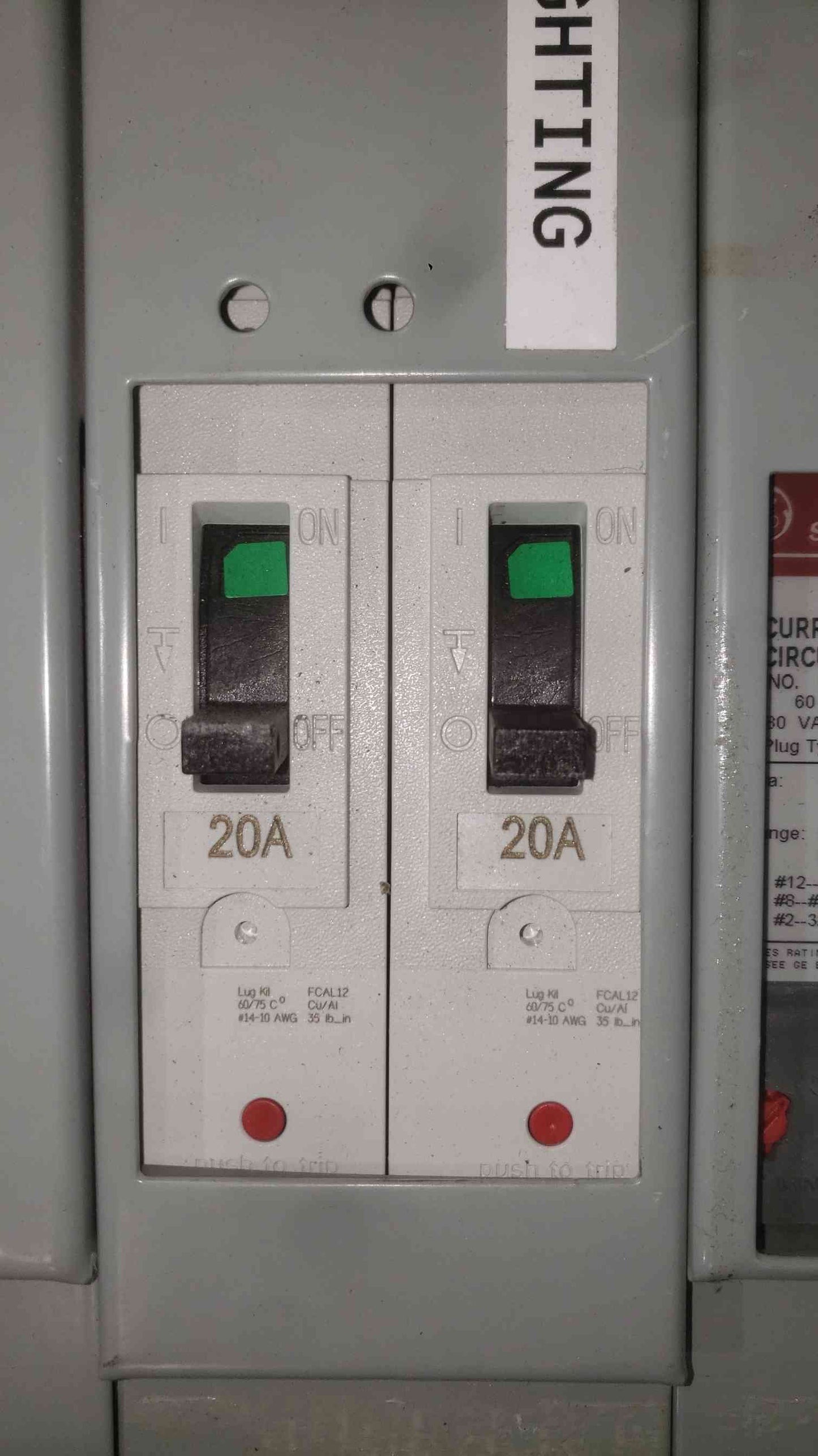 GE Spectra Series Power Panelboard 480V 3-Phase Populated 16x 3-Pole Breakers AsIs