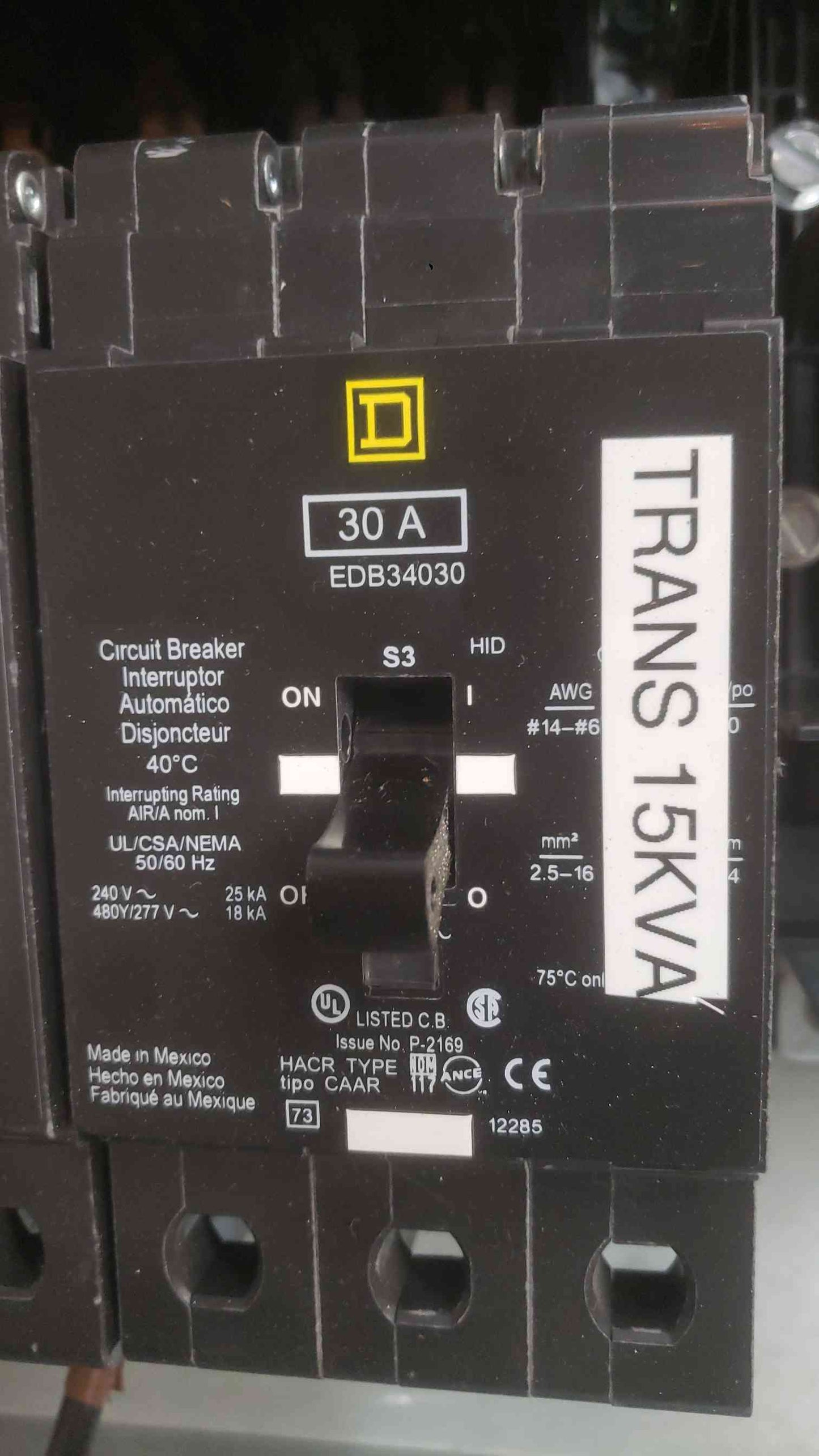 Square D NF 400A 480V 3 Phase Panelboard Interior Box LAL36400MB EDB Breakers