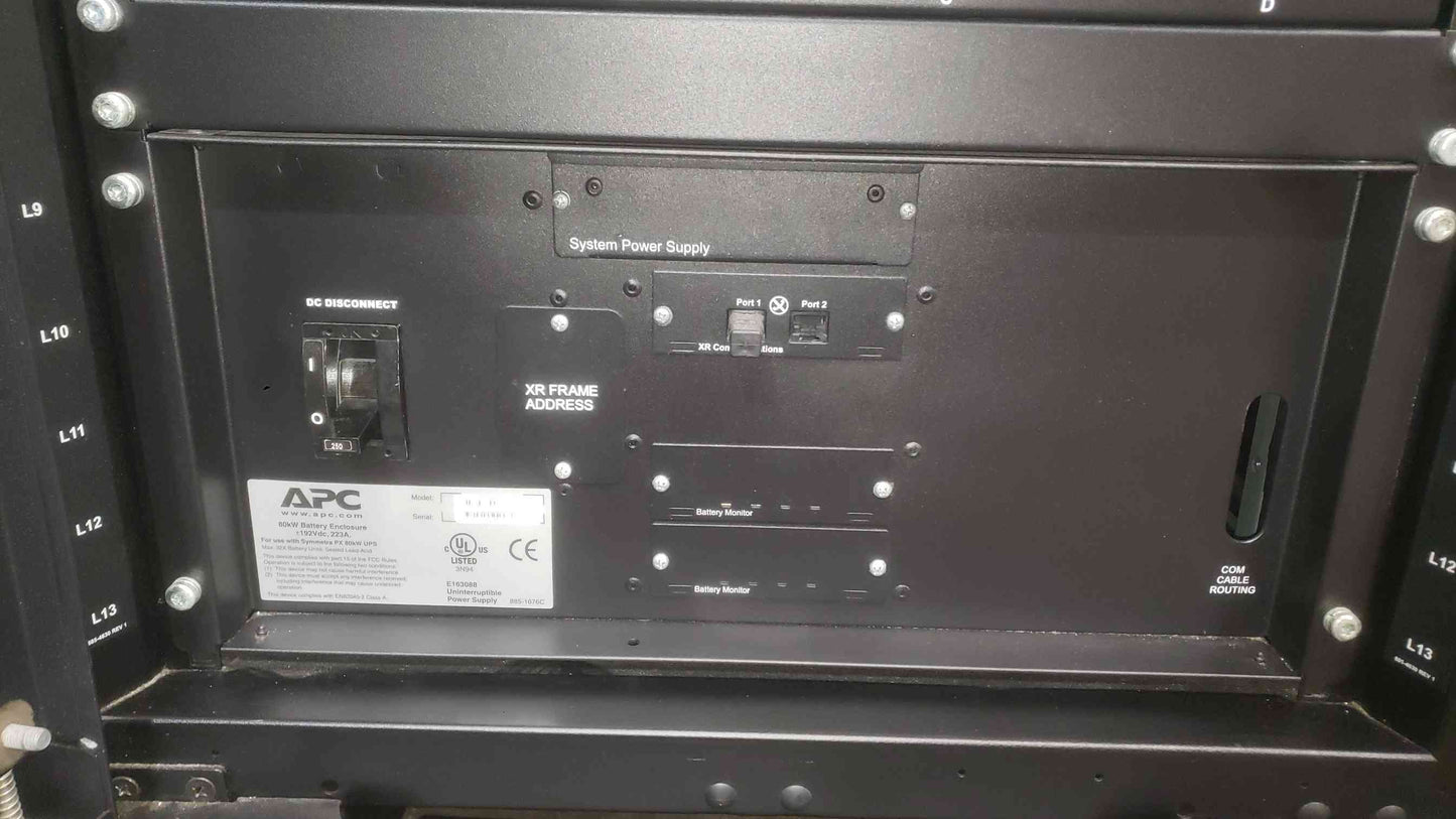 APC Symmetra PX 80kW 80kVA 3 Phase UPS System Array SYCF80KF SYCF8BF PDU 3 Rack