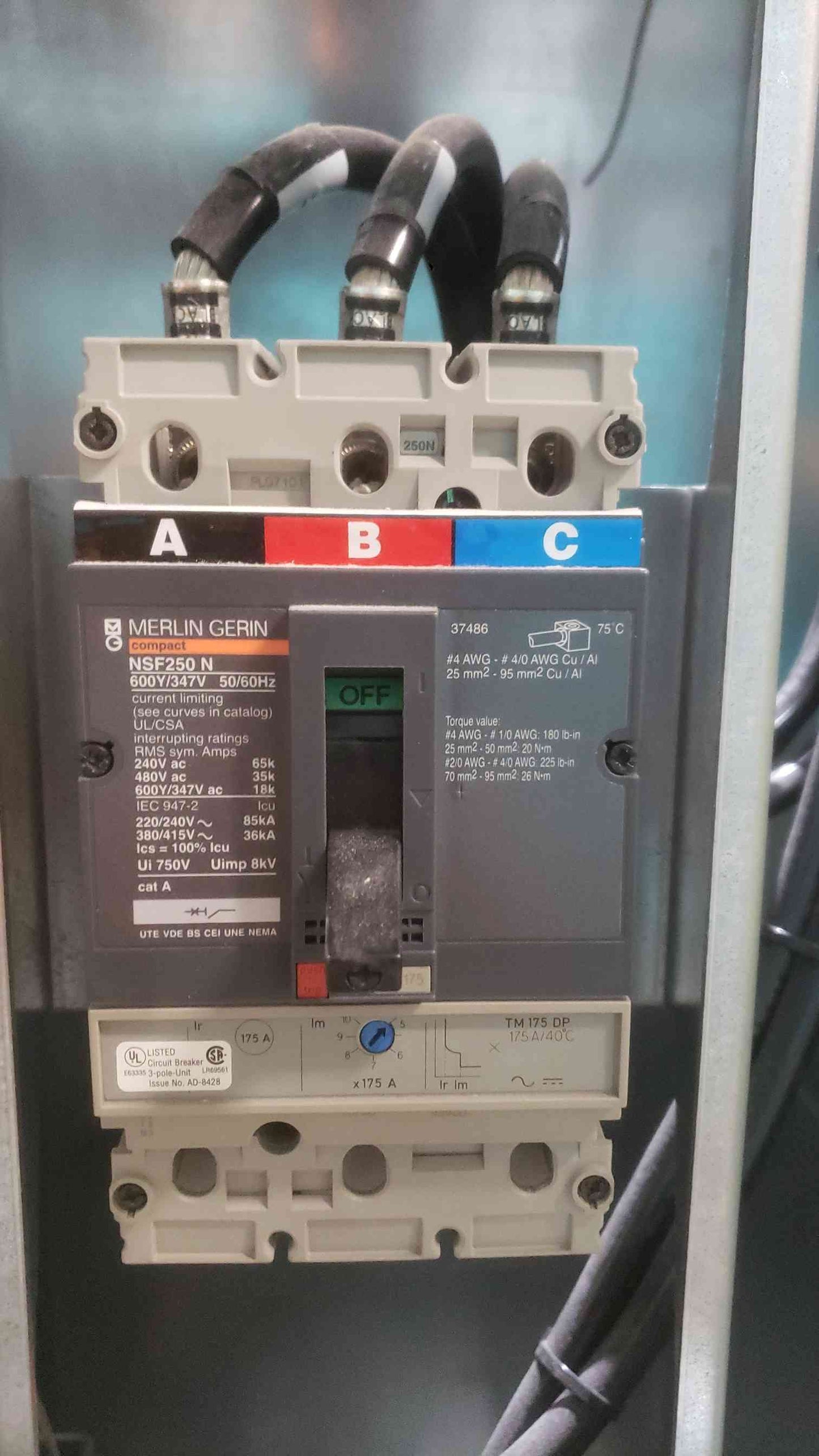 Liebert Npower 50kVA 3 Phase UPS Cabinet 208V 37SA050C0C6BA12 Merlin Gerin Lot