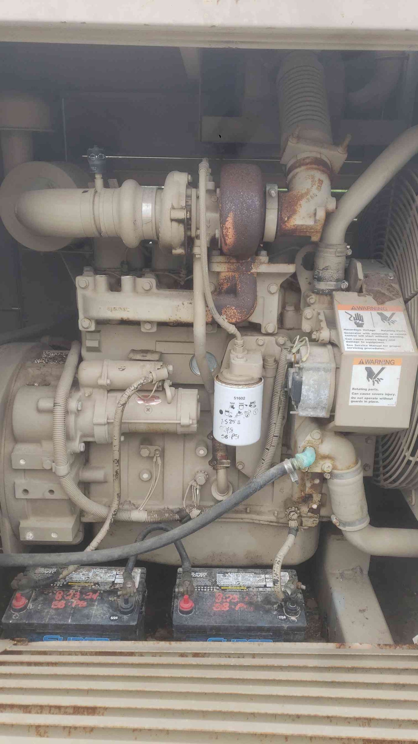 Cummins Onan 50kW Diesel Generator 50DGCA 4BT 3.9L Enclosed 150 Gal Tank 983 Hrs