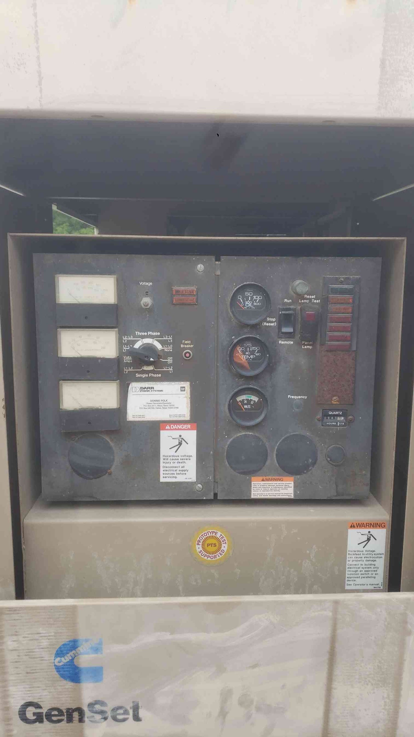 Cummins Onan 50kW Diesel Generator 50DGCA 4BT 3.9L Enclosed 150 Gal Tank 983 Hrs