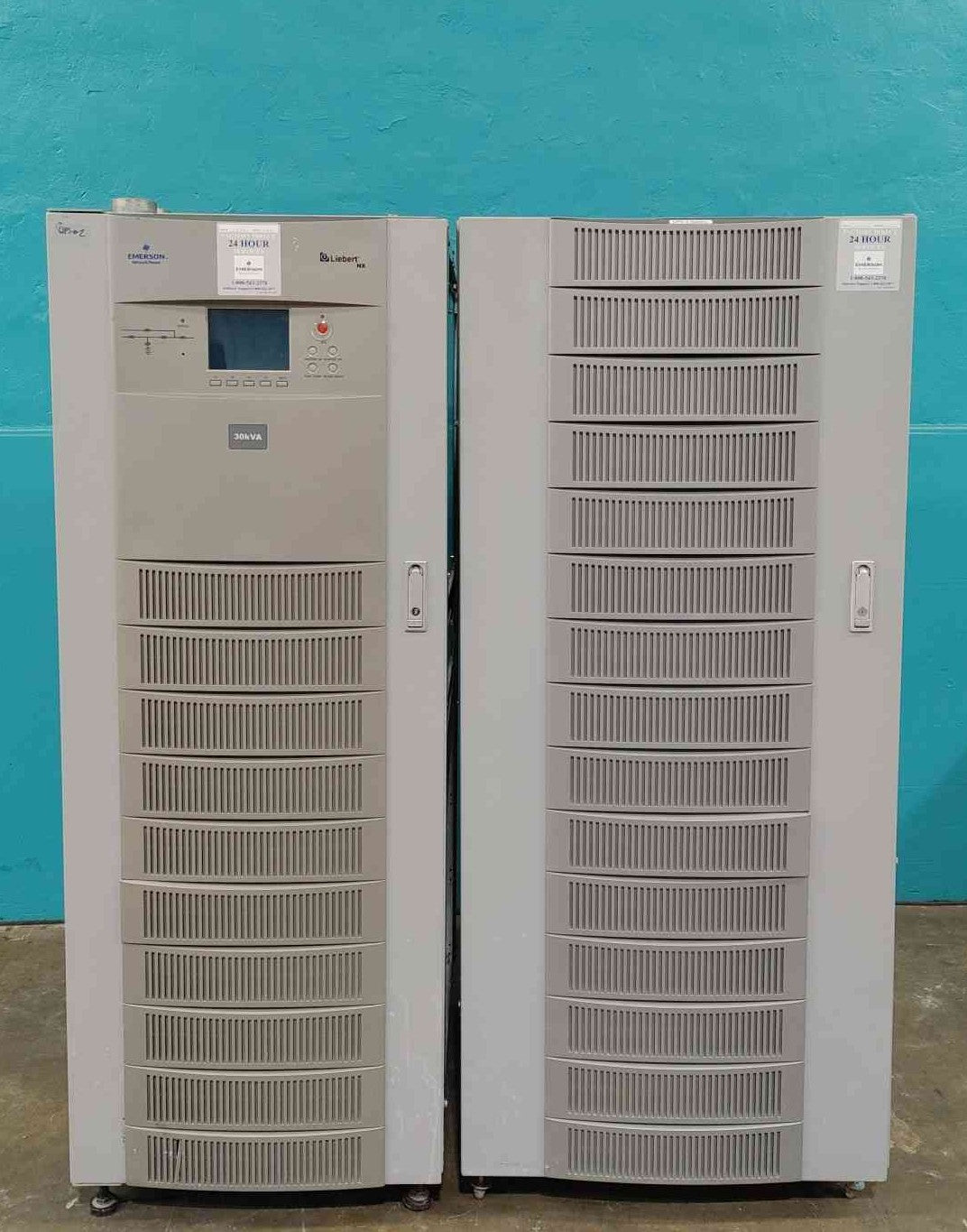 Liebert NXB 30 Uninterruptible Power System 30KVA 24 kW 3ph 208/120V & Battery Cabinet UPS12-150MR 120 Amps DC